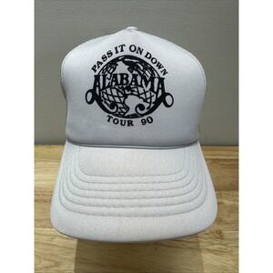 Vintage Alabama Pass It On Down Tour 1990 Trucker Hat One Size Fits Most
